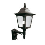 Lighting | Outdoor IP44 Wall Light Sconce Black LED E27 100W Bulb External d00305 | Loops