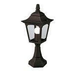 Lighting | Outdoor IP44 1 Bulb Wall Ground Pedestal Lamp Light Black LED E27 100W d00315 | Loops