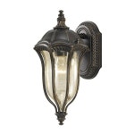 Lighting | Outdoor IP44 Wall Light Sconce Walnut LED E27 100W Bulb External d00613 | Loops