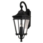 Lighting | Outdoor IP44 3 Bulb Wall Light Sconce Black LED E14 60W Bulb External d00671 | Loops