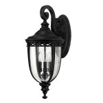 Lighting | Outdoor IP44 3 Bulb Wall Light Sconce Black LED E14 60W Bulb External d00708 | Loops