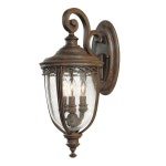 Lighting | Outdoor IP44 3 Bulb Wall Light British Bronze LED E14 60W d00711 | Loops