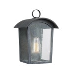 Lighting | Outdoor IP44 1 Bulb Wall Light Lantern Ash Black LED E27 60W d00765 | Loops