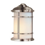 Lighting | Outdoor IP44 Wall Light Sconce Brushed Steel LED E27 60W Bulb External d00823 | Loops