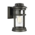 Lighting | Outdoor IP44 1 Bulb Wall Light Lantern Antique Bronze LED E27 60W d00860 | Loops