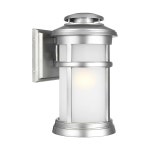 Lighting | Outdoor IP44 1 Bulb Wall Light Lantern Painted Brushed Steel LED E27 60W d00861 | Loops