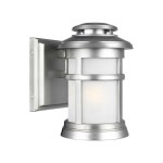 Lighting | Outdoor IP44 1 Bulb Wall Light Lantern Painted Brushed Steel LED E27 60W d00863 | Loops