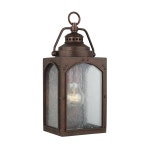 Lighting | Outdoor IP44 1 Bulb Wall Light Lantern Copper Oxide LED E27 60W d00927 | Loops