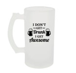 Barware | Frosted Beer Stein Tankard I Dont Get Drunk I Get Awesome Glass | 60 SECOND MAKEOVER