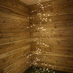 Christmas Decorations | 288 LED 3m Indoor Outdoor Lit Gold Branch Garland in Warm White | Samuel Alexander