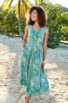 Dresses | Printed Crinkle Maxi Dress | Cotton Traders