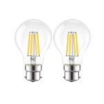 Lighting | 8W LED Filament Light Bulb B22, 2700K, pack of 2 | ExtraStar