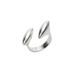 Jewellery | Double Marquise Sterling Silver Adjustable Ring | Spero London