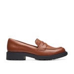Flats | Orinoco 2 Penny Loafer Dark Tan Leather Loafers | Clarks
