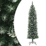 Christmas Trees | Artificial Slim Christmas Tree with Stand 210 cm PVC | Berkfield Home