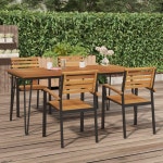 Garden Furniture | Garden Table with Hairpin Legs 180x90x75 cm Solid Wood Acacia | Berkfield Home