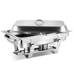 Cutlery | 2 Pack 9L Chafing Dish Stainless Steel Food Warmers Set with 4 Half Size Pans | Costway