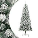 Christmas Trees | Artificial Hinged Christmas Tree with Flocked Snow 210 cm | Berkfield Home