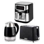 Toasters | 1.7L Illuminating Electric Kettle 2 Slice Bread Toaster & 9.2L Digital Air Fryer Kitchen Combo Set | Geepas