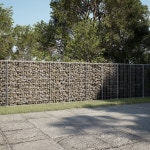Outdoor Plant Pots & Planters | Gabion Basket with Cover 1050x100x100 cm Galvanised Iron | Berkfield Home