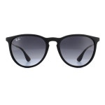 Sunglasses | Round Rubberised Black Grey Gradient Erika 4171 Sunglasses | Ray-Ban