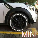 好評セール MINI タイヤステッカー タイヤデカールの通販 by ユッケ｜ラクマ タイヤ ホワイトレター ミニクーパー 得価超激安