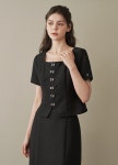 미케네 [44-120] Deep Square Neck Blouse-Long Skirt Setup 딥 스퀘어 넥... Setup  딥 스퀘어 넥 블라우스-롱 스커트 셋업 (여름-하객룩-격식룩...