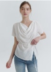 미케네 [44-120] Maydia Cowl-neck Blouse 메이디아 카울넥 블라우스 (여름-출근룩-하객룩-데일리룩-격식룩-페미닌룩-카울넥-고급-스트랩...