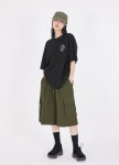 밀리언코르(MILLIONCOR) [8230] 유니섹스 와이드 카고 하프 팬츠 (카키) - 31,800 | 무신사