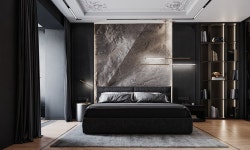 B&W APARTMENT/ MASTER BEDROOM on Behance B&W APARTMENT/ MASTER BEDROOM