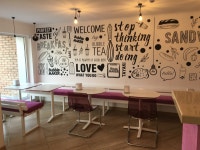 Wall in cafe on Behance Wall in cafe