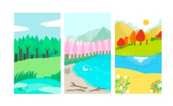 앱 계절 배경 일러스트 :: Behance 앱 계절 배경 일러스트 - KIM YeonHee