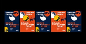 BRAVO Carom Club | Behance BRAVO Carom Club