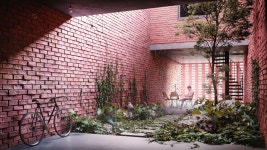 Serenity of a Rainy Courtyard on Behance Serenity of a Rainy Courtyard