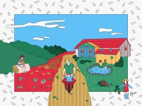 Happy Red Farm :: Behance Happy Red Farm - Mirae Kim