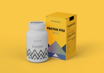 Free Protein Bottle Label Mockup :: Behance Free Protein Bottle Label Mockup - Samol Kumar