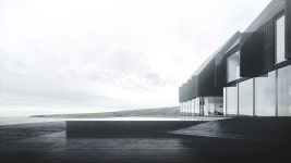 Icelandic coastal house on Behance Icelandic coastal house