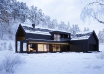 Black house in winter :: Behance Black house in winter - Jacek Drzewiecki