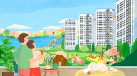 대림산업 e편한세상 순천어반타워 키비주얼 일러스트 :: Behance 대림산업 e편한세상 순천어반타워 키비주얼 일러스트 - Han Kang