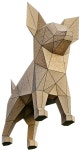 Chihuahua polygonal model /Set for a self assemble :: Behance Chihuahua polygonal model /Set for a self assemble
