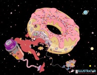 Space Donuts on Behance Space Donuts