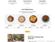 FOOD LANDING PAGE on Behance FOOD LANDING PAGE