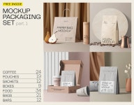Mockups packaging set - part 1 | Behance Mockups packaging set - part 1