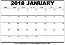 January 2018 Calendar. January is the average coolest month of… | by Printable Calendar | Medium January 2018 Calendar