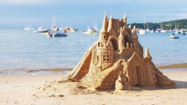 A Castle of Sand. The slow steady waves of the sea… | by Khushi | Medium A Castle of Sand
