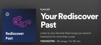Your Rediscover Past: Proposing a New Personalized Playlist for Spotify | by Marcel Kurovski | Medium Your Rediscover Past... 