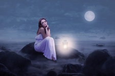 Moon Lover. The moon hung low, almost full, slowly… | by Annie Caldwell | Lit Up | Medium Moon Lover