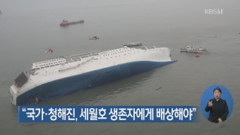 “국가·청해진, 세월호 생존자에게 배상해야”