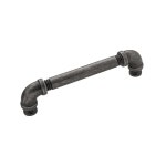 Hickory Hardware Pipeline Black Nickel Vibed Rectangular Bar Cabinet Pull at Lowes.com
