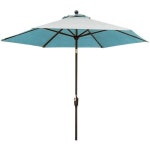 Hanover Outdoor Furniture 9-ft Round Blue with Blue Aluminum Frame Push-Button Tilt Market Patio Umbrella in the Patio Umbrellas... 